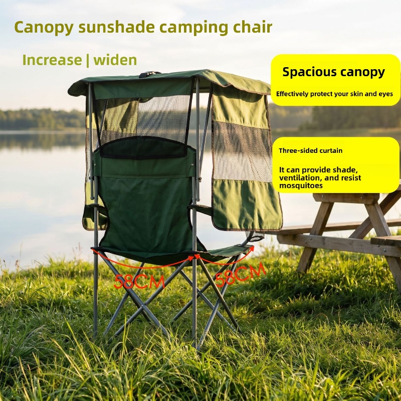 アウトドア折りたたみビーチフィッシングチェア 幅広アームレス - Outdoor Camping Canopy のレビューと価格